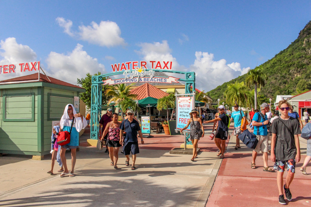 Water taxi sign in Sint Maarten