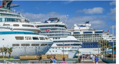 Ocean Liner Cruise Ships in Port