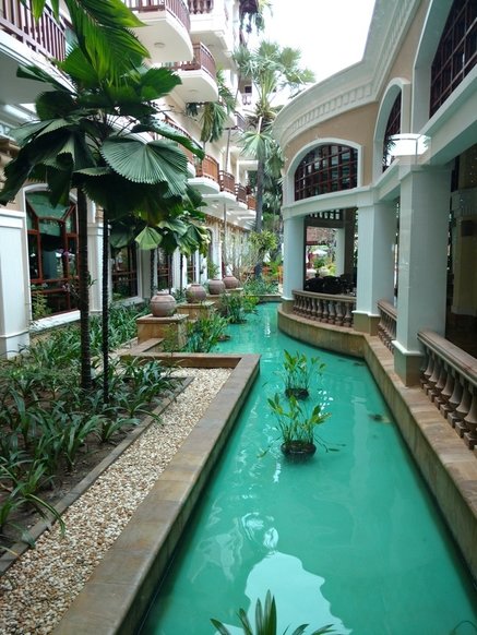 Inside the hotel in Siem Reap