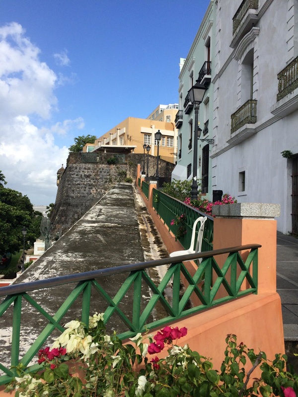 Steep street in San Juan